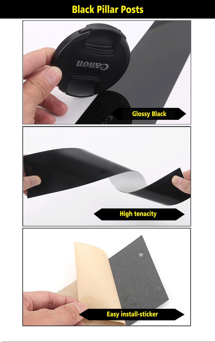 Black Pillar Posts For Cadillac Escalade 07-14 4pc Set Door Trim Cover - Foto 13