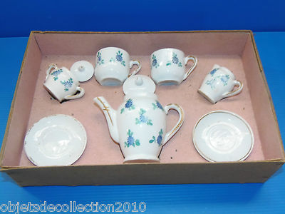Service A Thé Ancienne Dinette De Poupée En Porcelaine - Service à Thé/café Vintage, Occasion Dinette Poupée Porcelaine Ancienne
