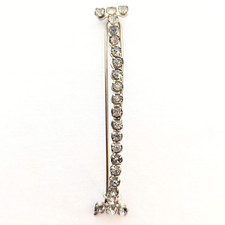 Long Rhinestone Barrette Vintage Wedding Formal Prom Up Do Hair Accessories
