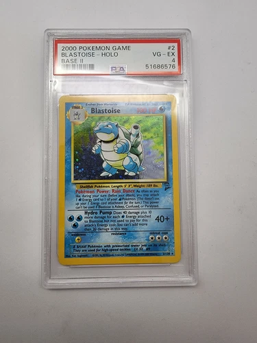 ✅ 2000 Pokemon Game Base II Blastoise - Holo #2 PSA 4 VG-EX - RARE - FREE SHIP ✅