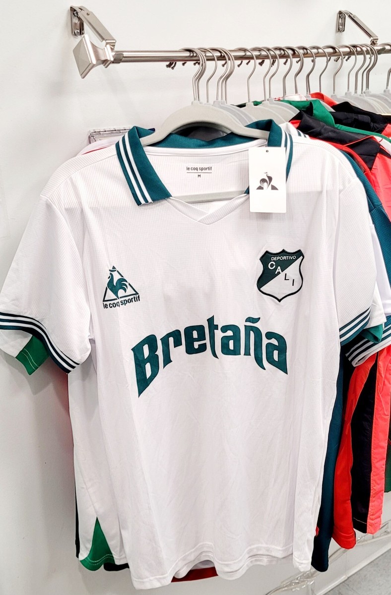 CAMISETA RETRO DEPORTIVO CALI BLANCA BRETAÑA REPLICA SOCCER POLO  JERSEY