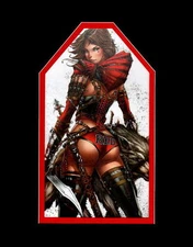 RED RIDING HOOD PRINT PROFESSIONALLY MATTED Jamie Tyndall art