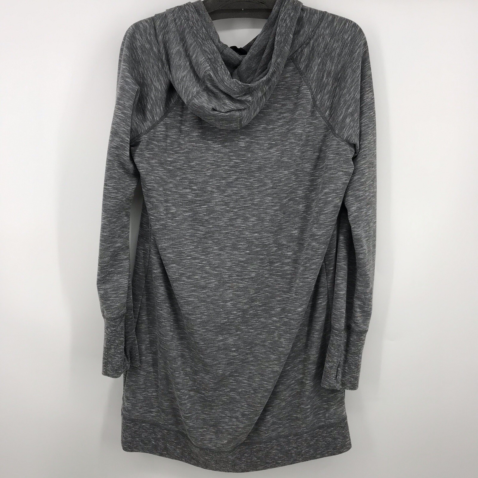 Gaiam Heathered Gray Size Medium M Hooded Cowl Neck Long Sleeve Yoga Top  EUC | eBay