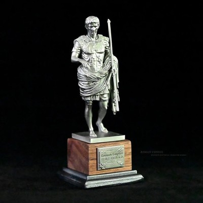 Augustus Caesar Statue-  Roman Emperor Octavian Sculpture Bust, Home Desk Decor