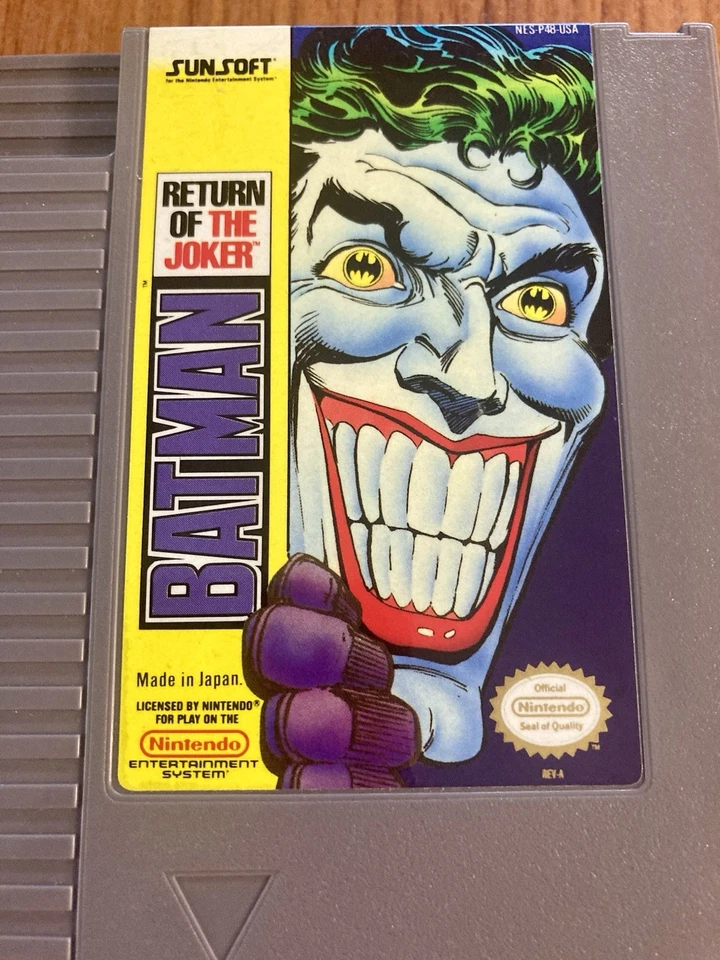 NES ~ BATMAN RETURN OF THE JOKER Nintendo Game NES-P48-USA Cart + Sleeve NTSC - Image 4 of 4
