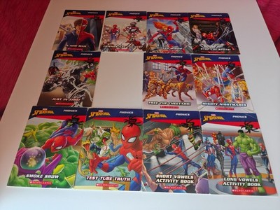 Marvel Spider-Man Spiderman Phonics 11x Books 2018 Young Children Learning Books