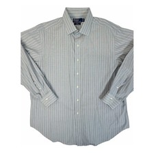 Polo Ralph Lauren Regent Classic Fit Shirt Mens 18 34/35 Blue Stripe