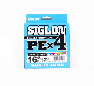 Sunline P.E Linie X4 Siglon 200M P.E 1 16LB Multi (4077)
