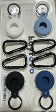 4  Apple AirTag Silicone Holder Keyring Carry Case Keychain Air Tag