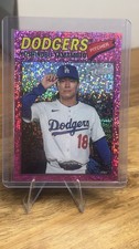 2026 Topps Heritage Yoshinobu Yamamoto #371 Dodgers Pink Sparkle Refractor