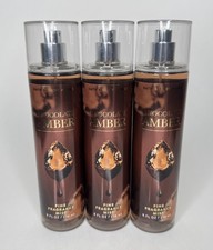 3 CHOCOLATE AMBER Bath Body Works Fine Fragrance Mist Spray Perfume 8OZ NEW