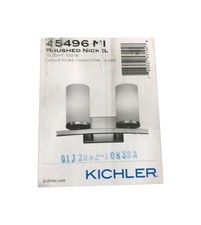 KICHLER Crosby 45496NI 15in 2-Light Brushed Nickel Bathroom Vanity Light