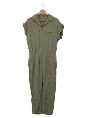SISLEY Langer Jumpsuit Damen Hose Gr. DE 38 khaki Casual-Look