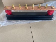 Standard 6 way Earth Bar 50mm wide x 6mm thick copper 400mm x 90mm  50mm centres