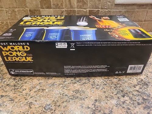 NEW!! Post Malone’s World Pong League Game Set W/ Electric Shot Clock - Picture 2 of 13