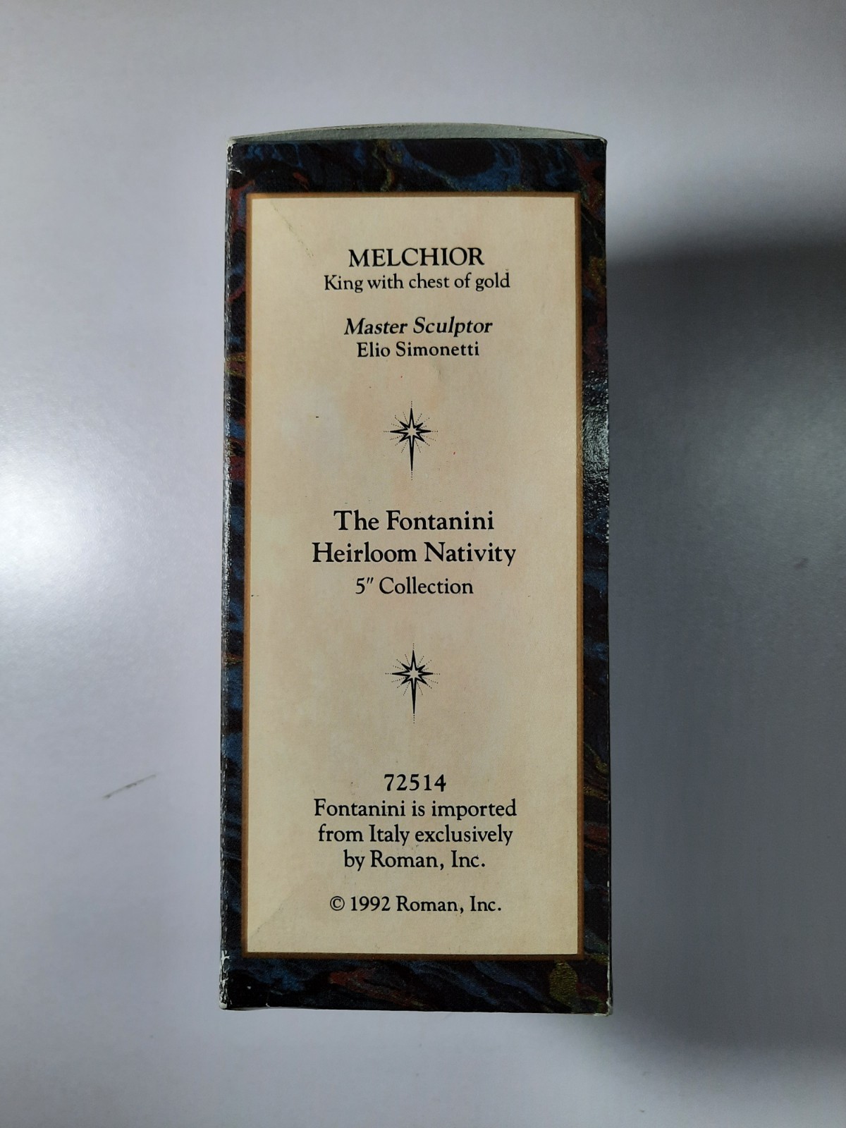 Vtg. 1992 Fontanini Melchior 5" Nativity Figurine w/Box Heirloom Nativity Italy