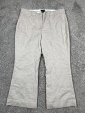 J Crew Pants Womens 16 Hayden Linen Blend Woven Preppy Light Academia Lined