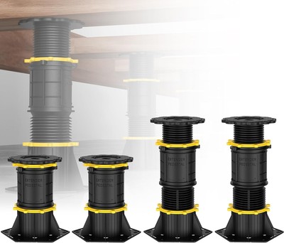 Wlrrcwdttc 4 Pcs Adjustable Height Bed Support Legs 6.9-9.8 inch, Bed Frame