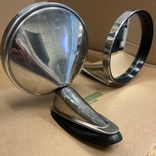 Original Porsche 911 912 Chrome Door Mirror W Glass Side View Mirror Original Porsche 911 912 Chrome Door Mirror W Glass Side View Mirror