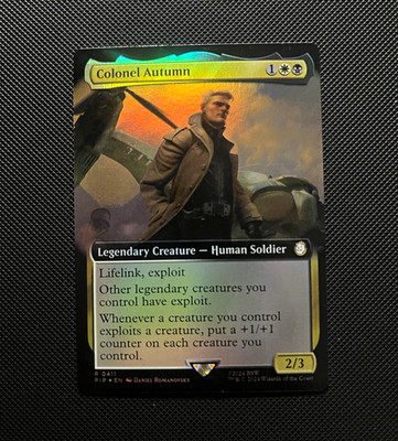 MTG Fallout NM Colonel Autumn Foil Extended Art Rare Legendary PIP 0411