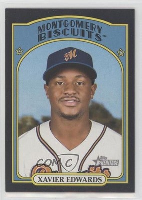 2021 Topps Heritage Minor League Edition Black Border 29/50 Xavier Edwards 0wp8