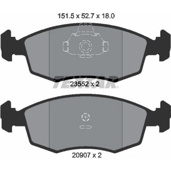 Textar 2355202 Bremsbelagsatz FüR Fiat Palio Punto Strada 178 173 373 374 171-image