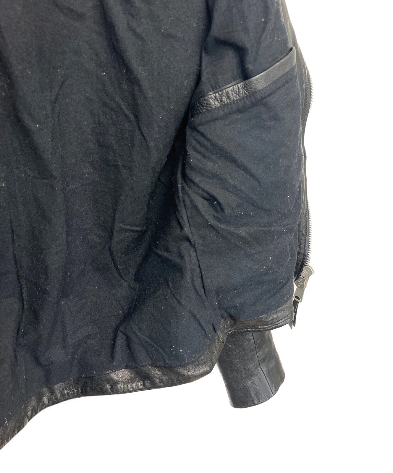 ALL SAINTS Double Riders Leather Jacket Men's Size S Black - product detail image 10