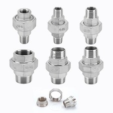 Union Coupling Connector Fitting Female/Male BSPT 1/8"-11/2" A2 Stainless Steel