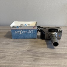 Minolta Vectis 40 Point And Shoot Camera 30mm-120mm Zoom Tested Working