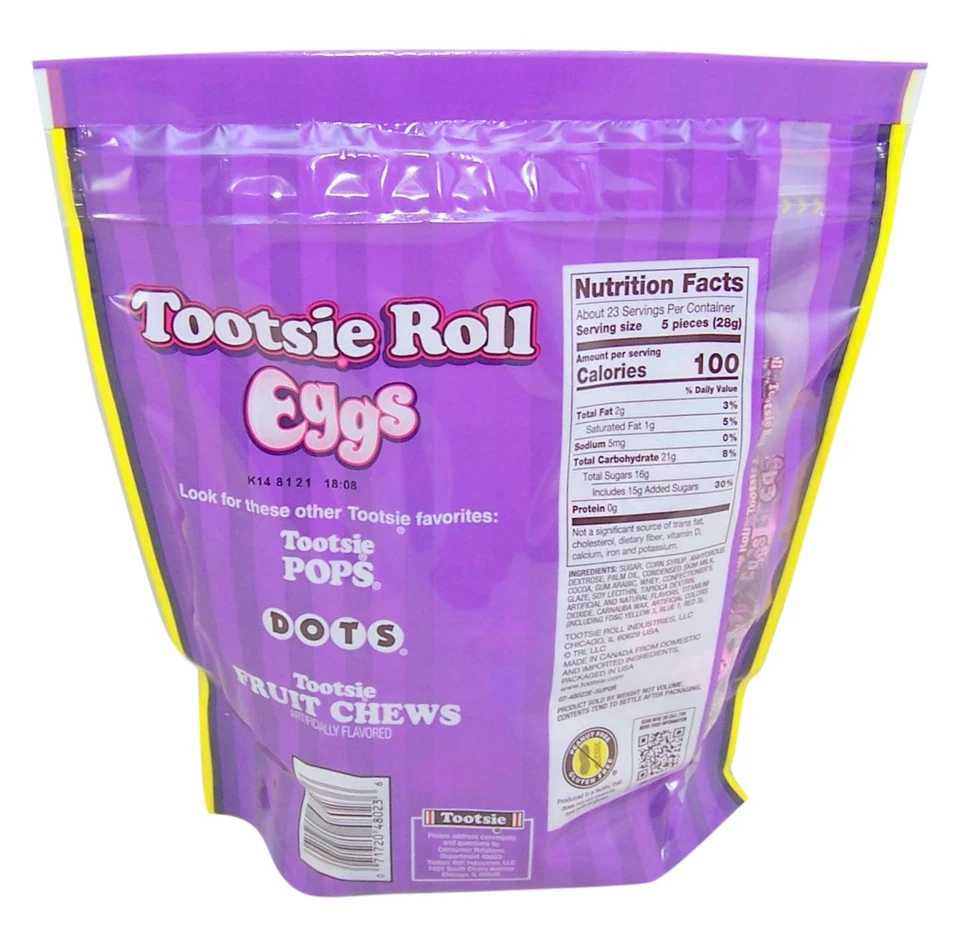 Пасхальные конфеты Tootsie Roll в форме яйца 23 унции в индивидуальной упаковке - Изображение 2 из 4