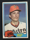 Topps 1981 Topps Base Set Nolan Ryan #240 Houston Astros MLB Baseball Card
