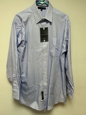 Tommy Hilfiger Men's Size 16 Blue Pinstripe Shirt Button Up Long Sleeve NWT