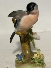 Vintage Crown Staffordshire Bullfinch Bird Figurine J.T. Jones Bone China 4.5”