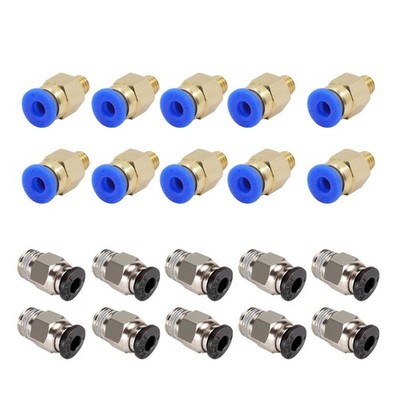 10 Pcs PC4-M6/M10 Push to Quick Connect Fittings Air Tool Connector Replacement