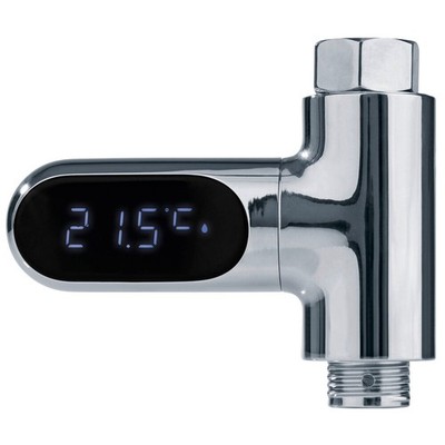 MAXXMEE LED Durchlaufthermometer Armatur Temperatur-Anzeige digital Bad Dusche