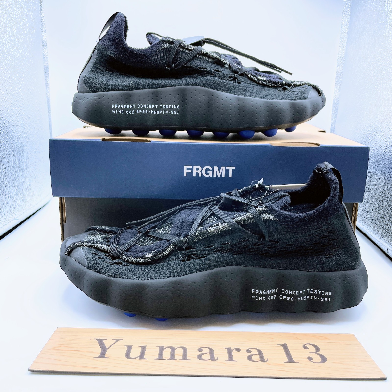 fragment design × Nike Mind 002 Flyknit Black IQ8504-002 Men's Size image 2