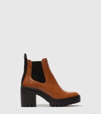 Image of Fly London Chelsea Ankle Boots TOPE520FLY TAN Size 39 Uk 6 New