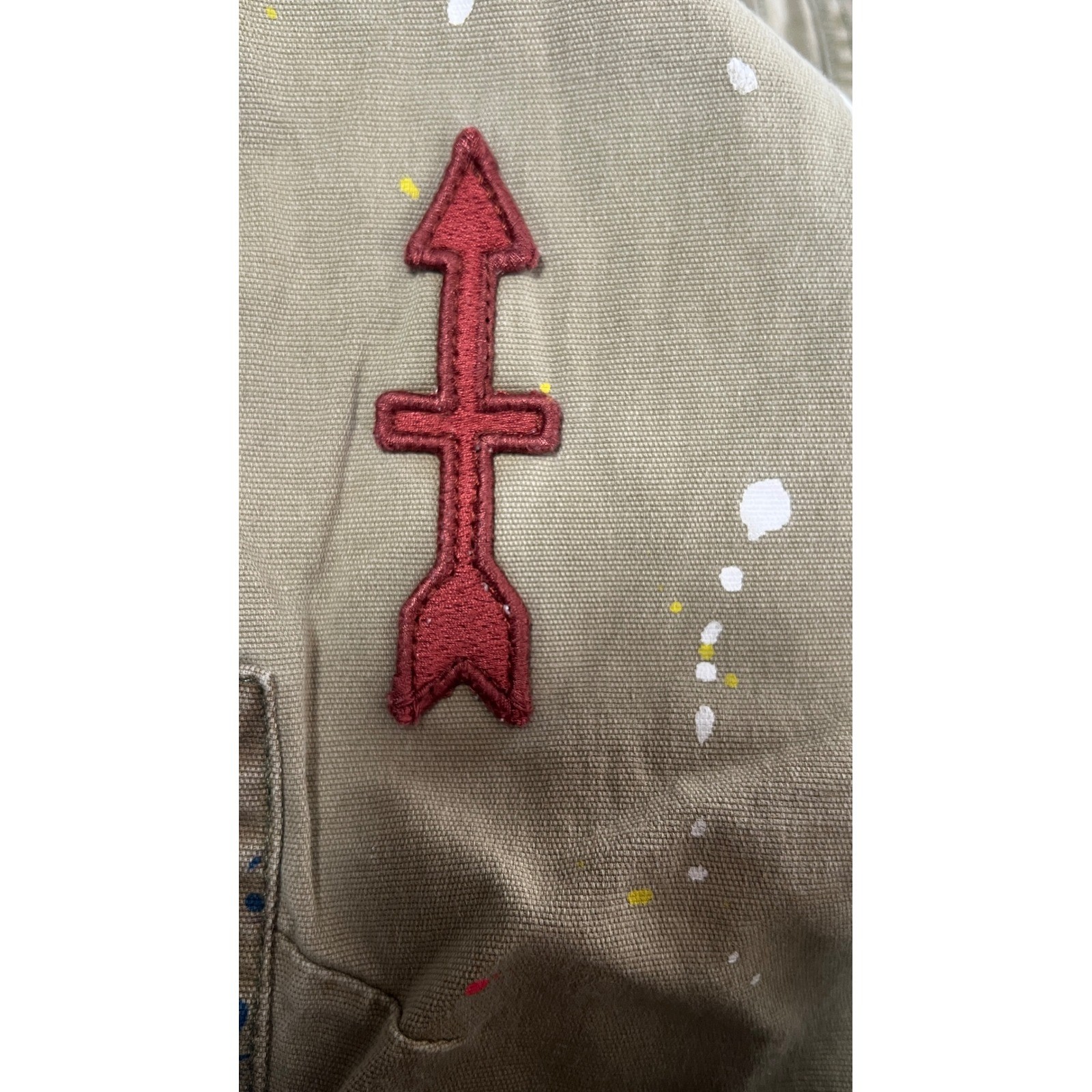 Pilcro The Wanderer Patchwork Paint Splatter Carg… - image 11