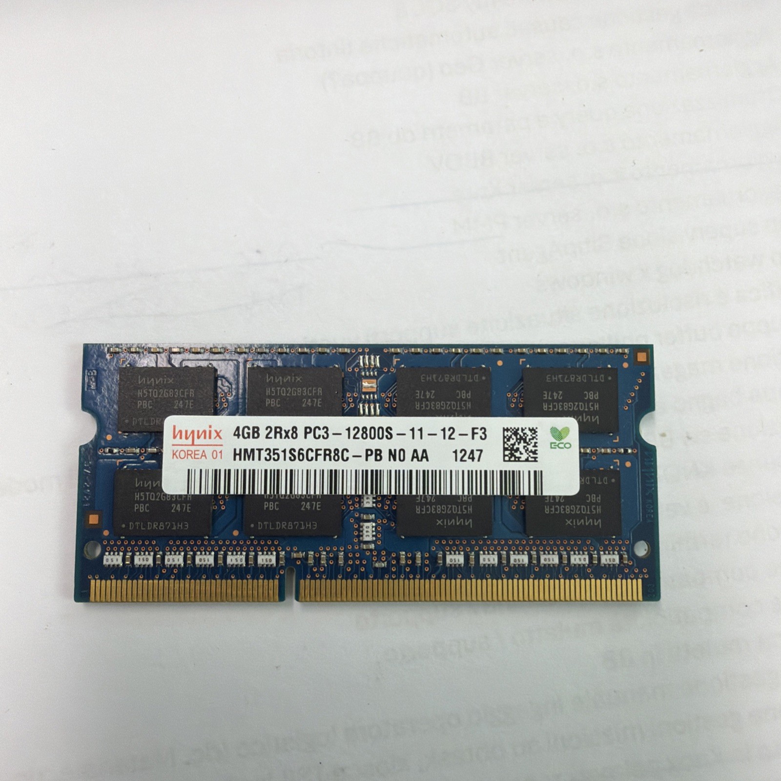 Hynix 4GB DDR3 1600 (PC3-12800) Memoria RAM