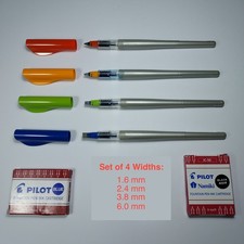Pilot Parallel Calligraphy Pen Set of 4 Widths 1.5mm 2.4mm, 3.8mm, 6.0mm