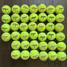 Penn Wilson Assorted Lot of 40 Used Tennis Balls Practice Dog Toys Arts Crafts