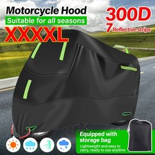 Motorcycle Cover Waterproof XXXXL For Harley Davidson Heavy Duty UV Snow Storage