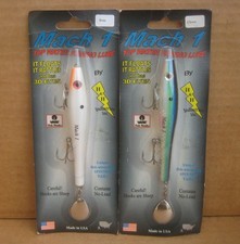 2 H&H Mach 1 Top Water Baits Color:  Bone White & Clown New in Package