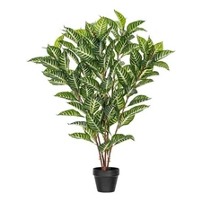 Vickerman 35" Contemporary Plastic Artificial Real Touch Zebra Plant in Green