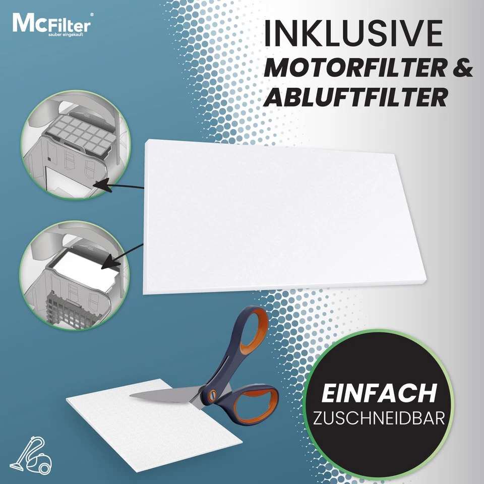 Staubsaugerbeutel für Privileg CJ151JCP-070, CJ151JCP-70, Solac AB2751 Springtec - Bild 3 von 4