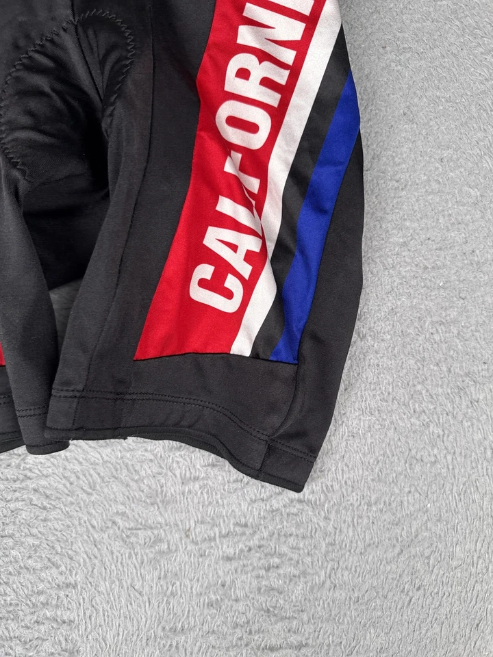 Pantalones Cortos de Ciclismo Acolchados California Republic Bicicleta California Bear Adulto Bandera Foto 2 de 4