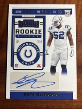2019 Panini Contenders Ben Banogu Rookie Ticket Auto RC #222 Football Colts