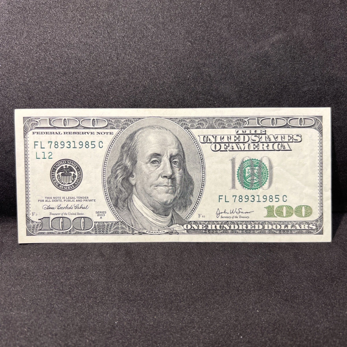 曾流通$100， 2003 美国小尺寸纸币说明| eBay