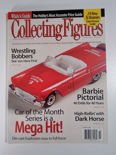 Collecting Figures Magazine Vtg 1999 White Barbie WWE Thunderbird Dark Horse 