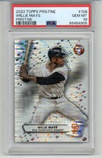 2023 TOPPS PRISTINE PRISTINE #108 WILLIE MAYS CARD GIANTS PSA 10 LOW POP RARE